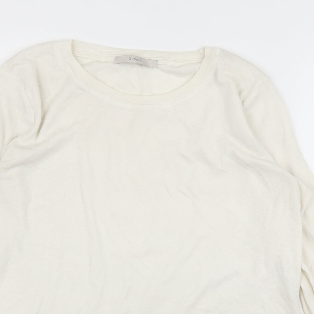 George Womens White   Basic T-Shirt Size 16