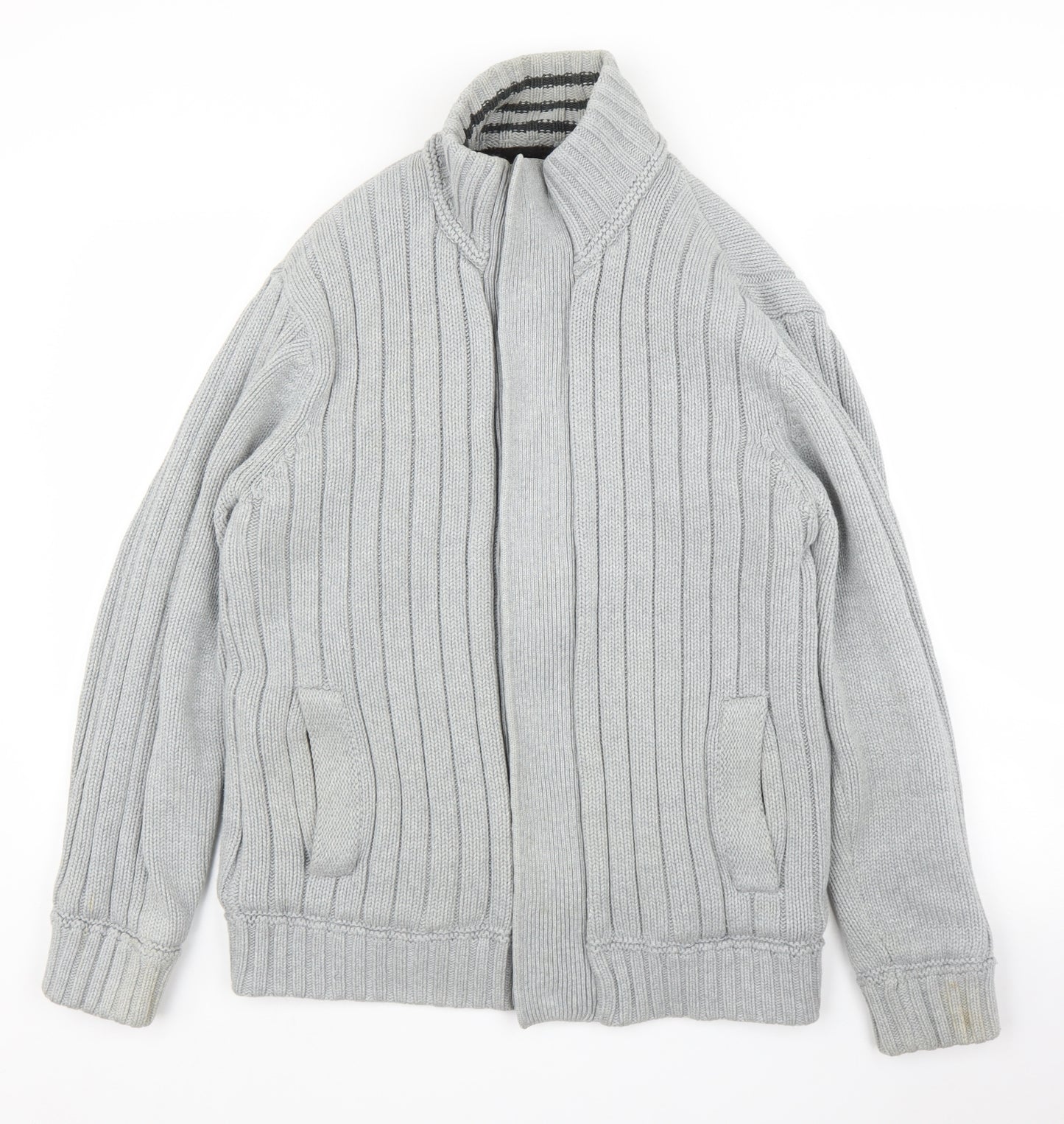 Debenhams Mens Grey   Full Zip Jumper Size L