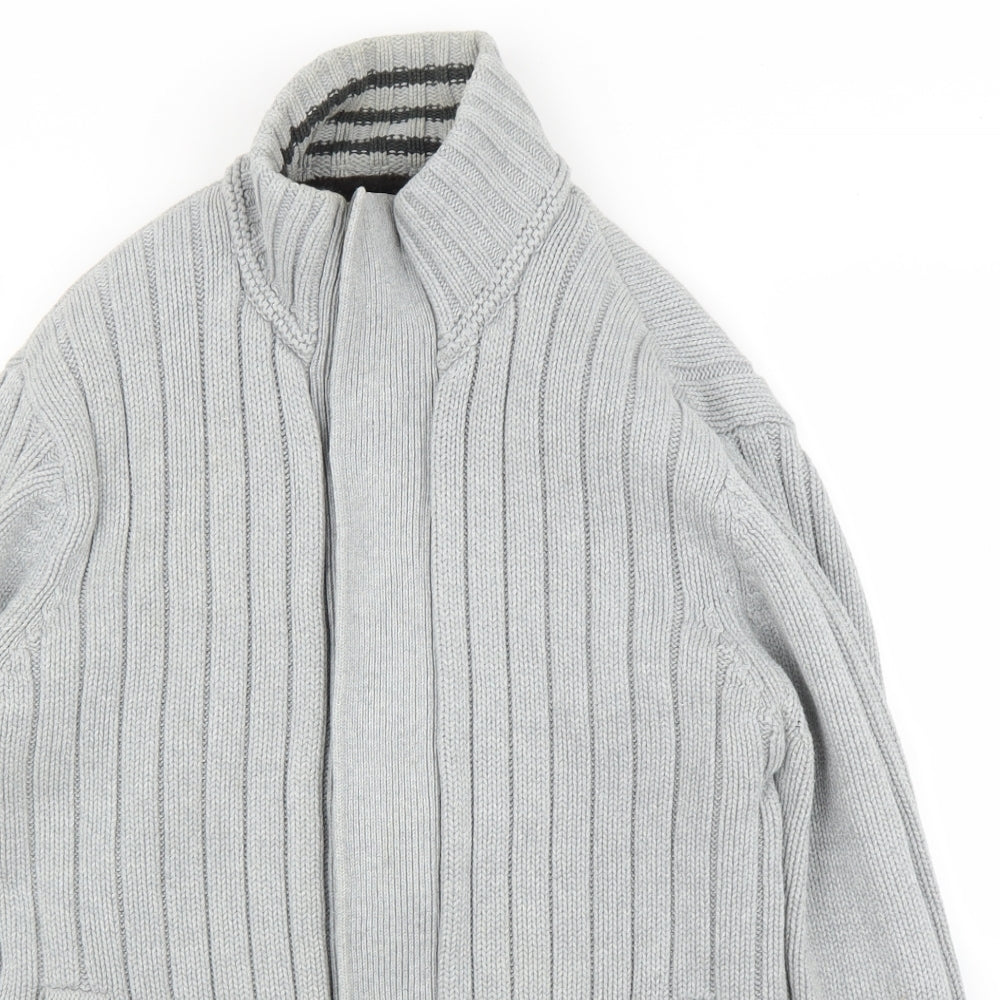 Debenhams Mens Grey   Full Zip Jumper Size L