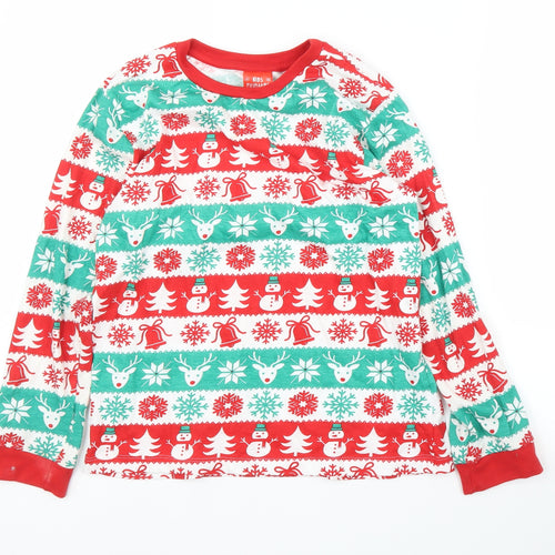 Kids Boys Green Fair Isle   Pyjama Set Size 11 Years  - Christmas