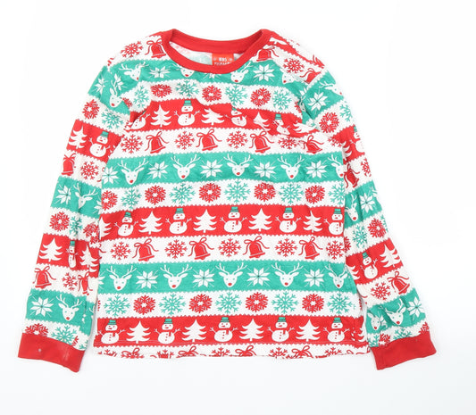 Kids Boys Green Fair Isle   Pyjama Set Size 11 Years  - Christmas