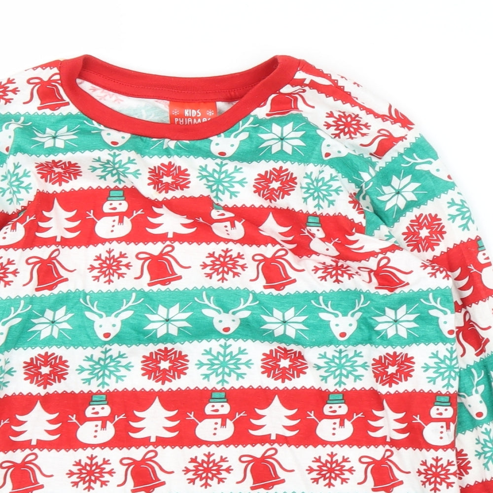 Kids Boys Green Fair Isle   Pyjama Set Size 11 Years  - Christmas
