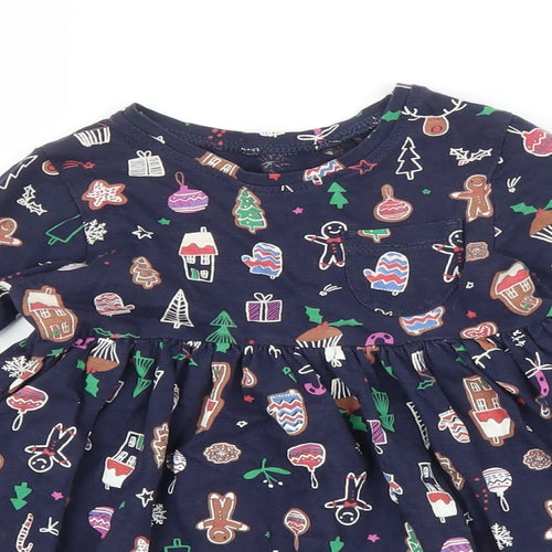 NEXT Girls Blue   A-Line  Size 2-3 Years  - Christmas