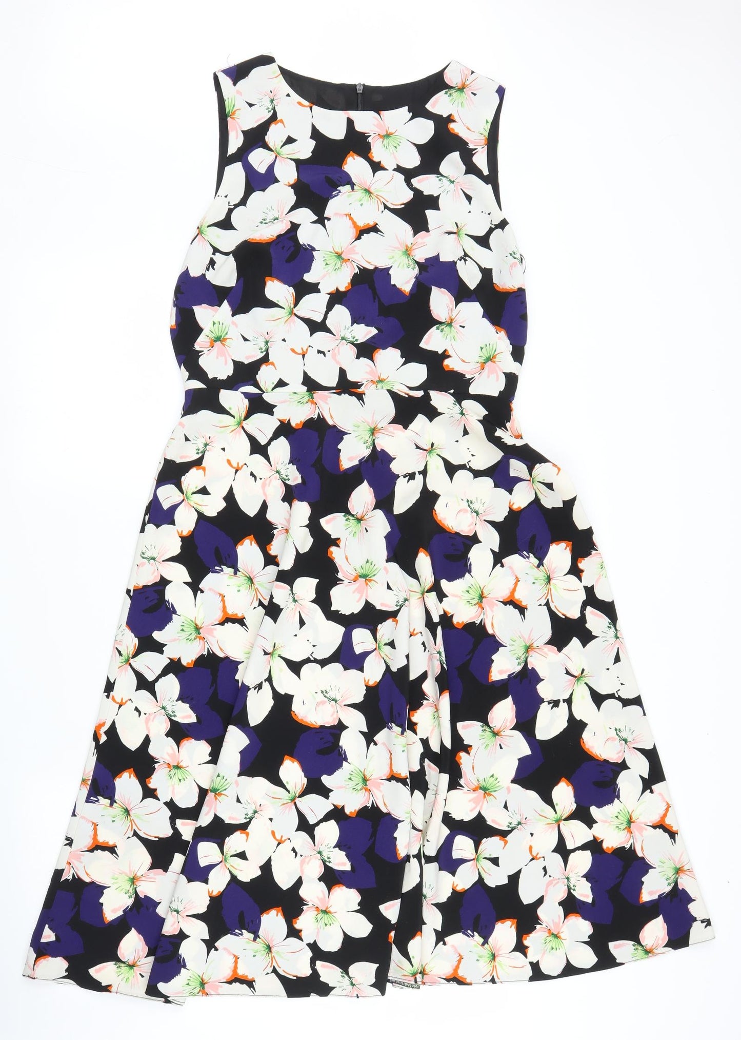 Papaya Womens Blue Floral  A-Line  Size 12