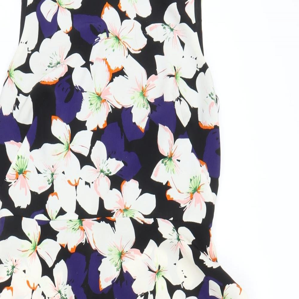 Papaya Womens Blue Floral  A-Line  Size 12