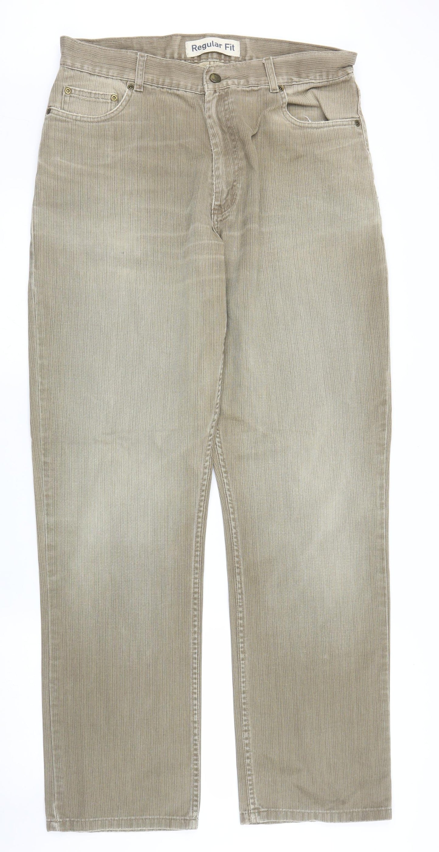Cherokee Mens Beige   Straight Jeans Size 34 in L32 in