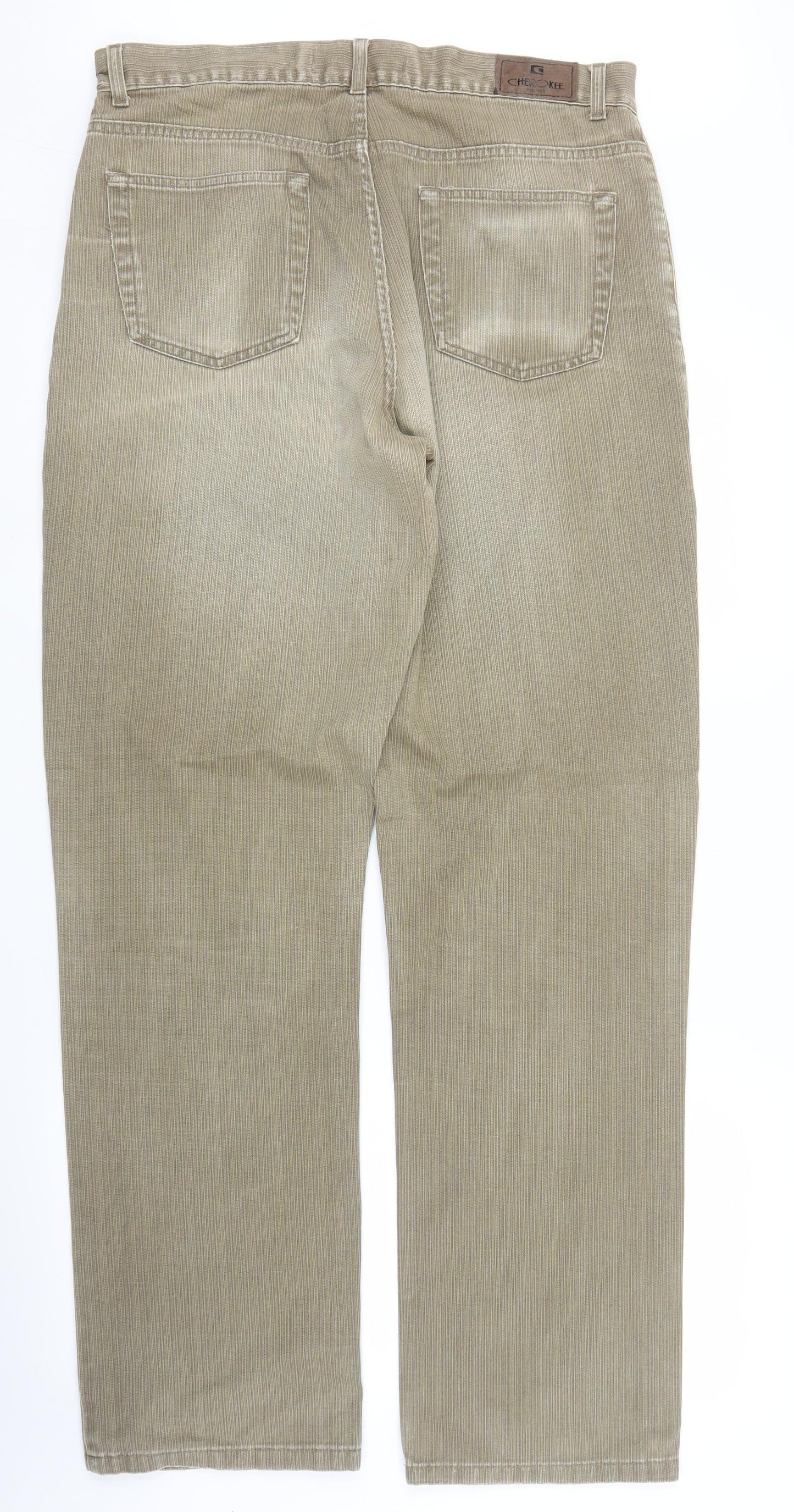 Cherokee Mens Beige   Straight Jeans Size 34 in L32 in