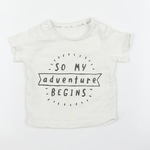 TU Baby White   Basic T-Shirt Size 0-3 Months