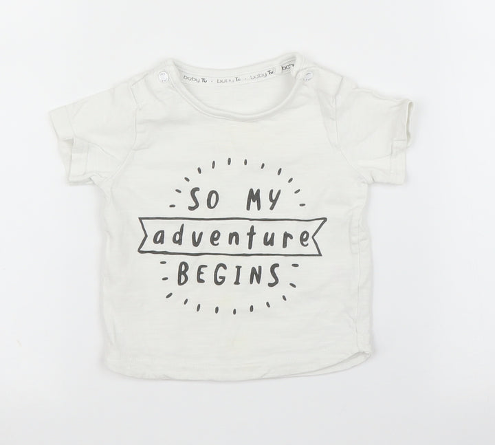 TU Baby White   Basic T-Shirt Size 0-3 Months