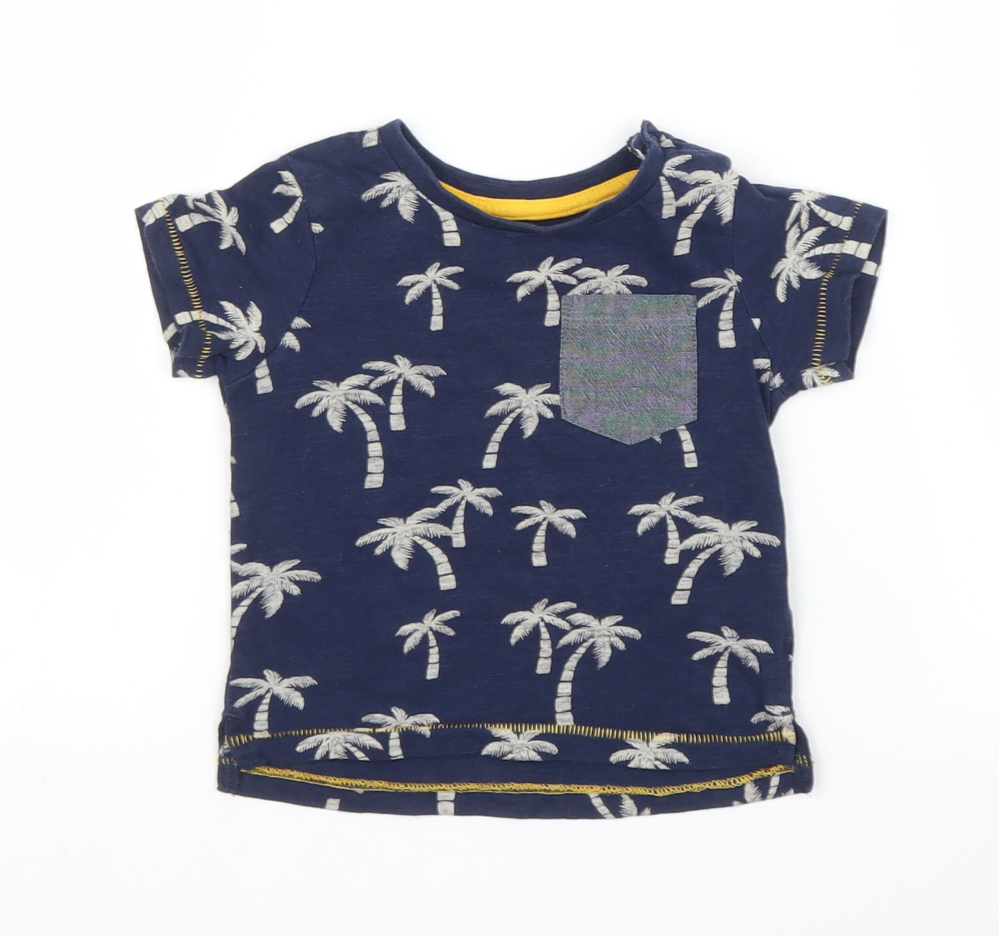 Primark Boys Blue   Basic T-Shirt Size 6-9 Months
