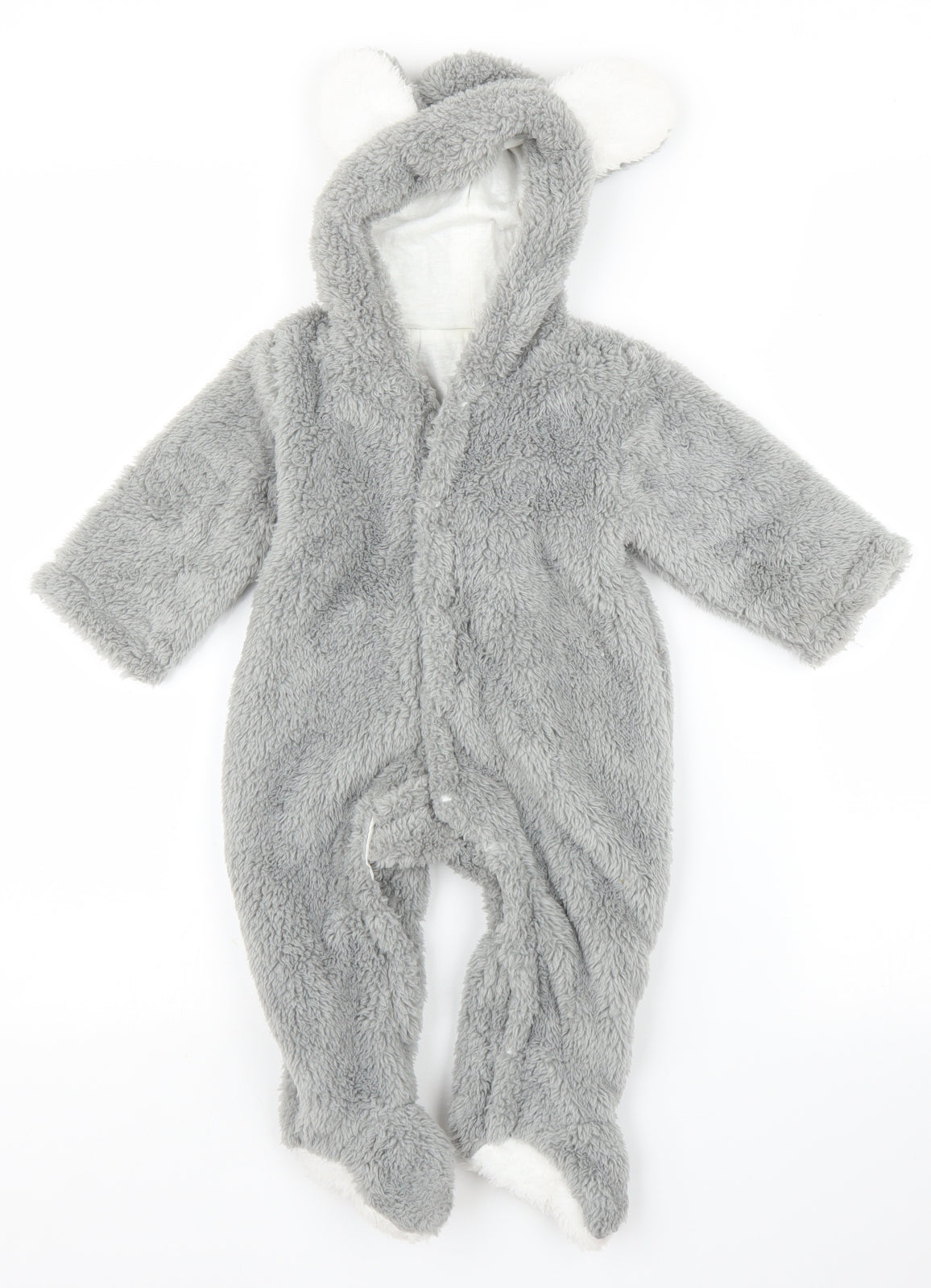 Preworn Baby Grey Solid  Chemise One Piece Size 12-18 Months
