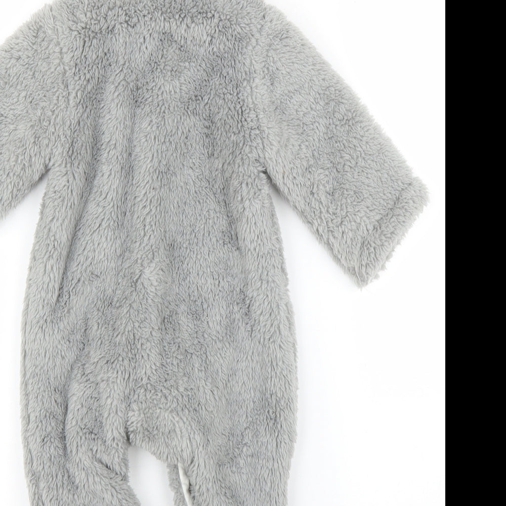 Preworn Baby Grey Solid  Chemise One Piece Size 12-18 Months