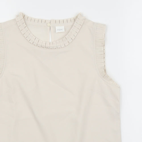 NEXT Girls Beige   Basic Blouse Size 12 Years