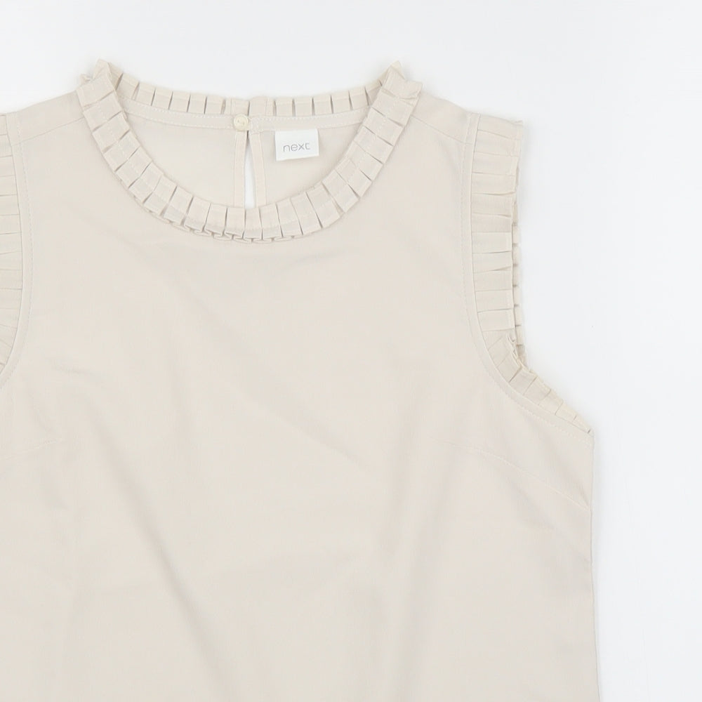 NEXT Girls Beige   Basic Blouse Size 12 Years