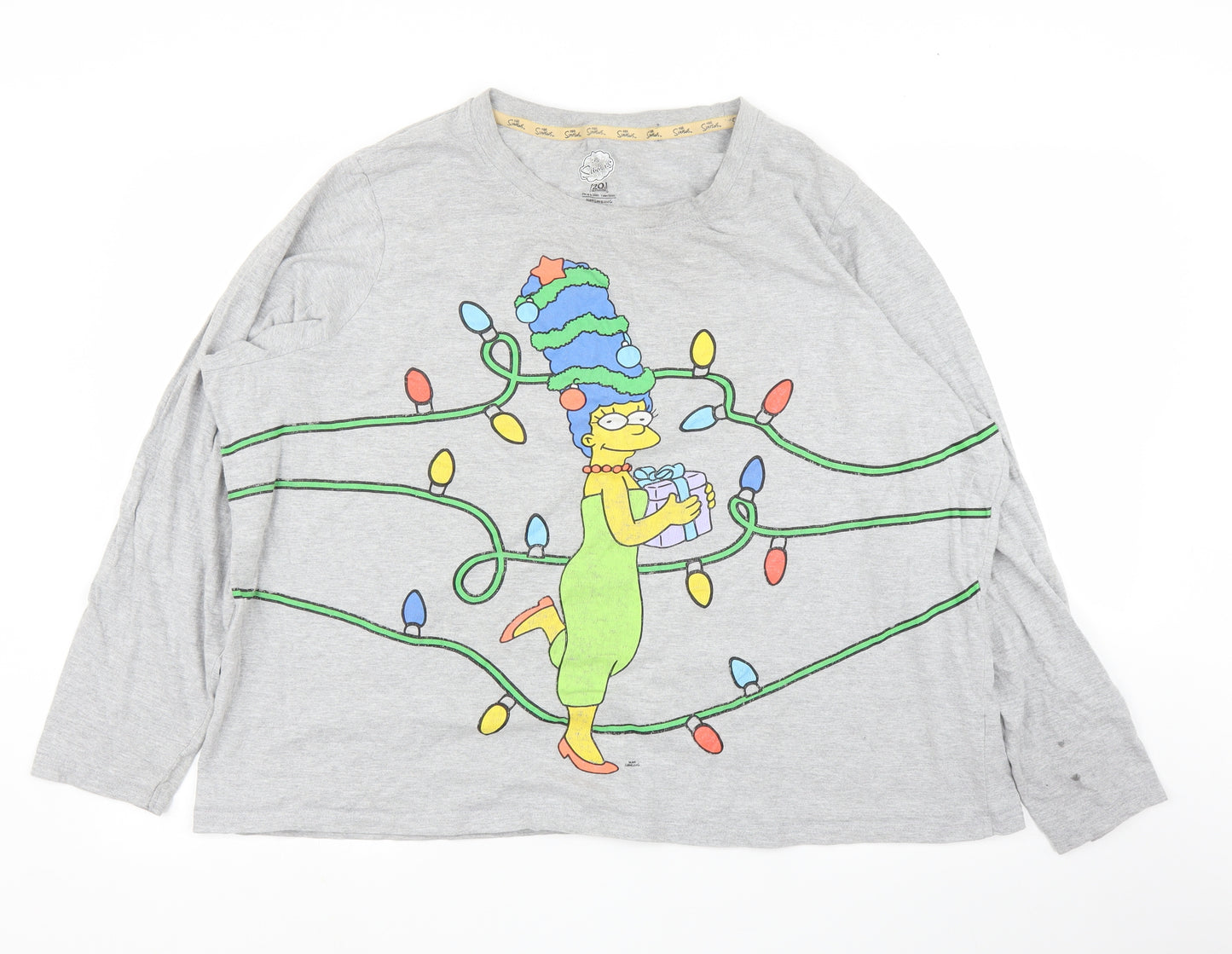 Primark Mens Grey    T-Shirt Size 2XL  - The Simpsons