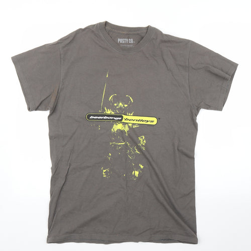 Posty Co Mens Brown    T-Shirt Size M