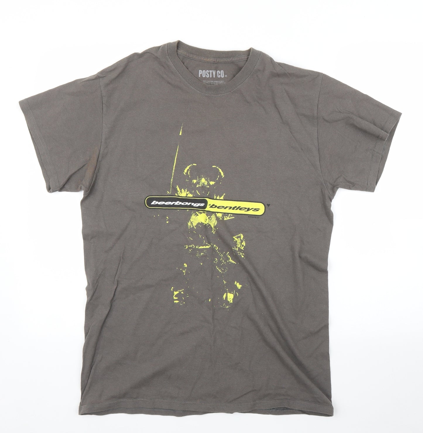 Posty Co Mens Brown    T-Shirt Size M