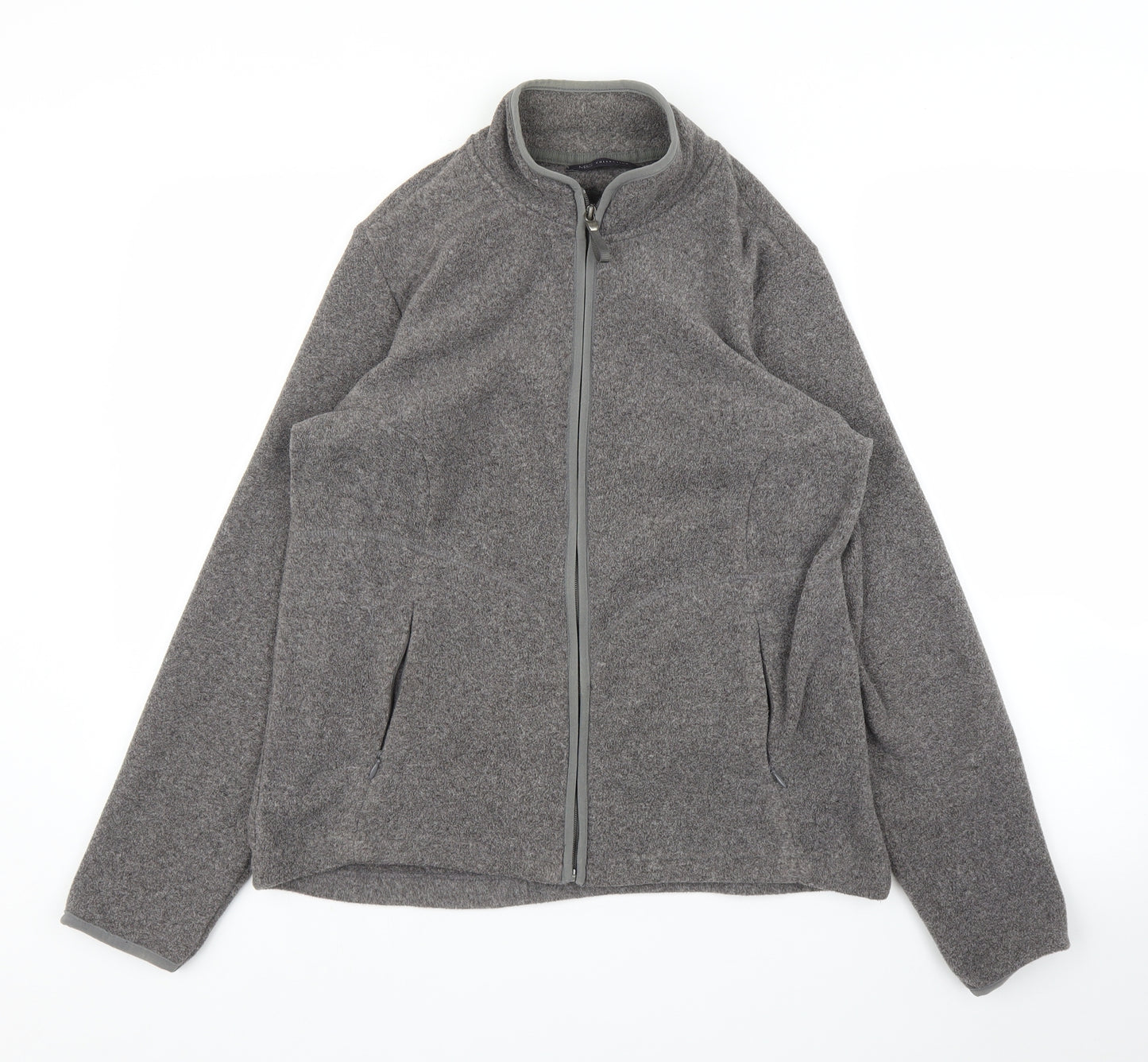 M&S Womens Grey  Fleece Full Zip Jumper Size 14