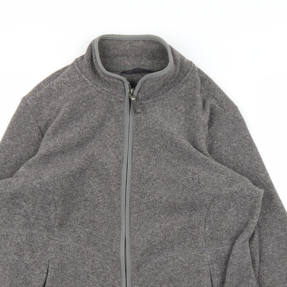 M&S Womens Grey  Fleece Full Zip Jumper Size 14