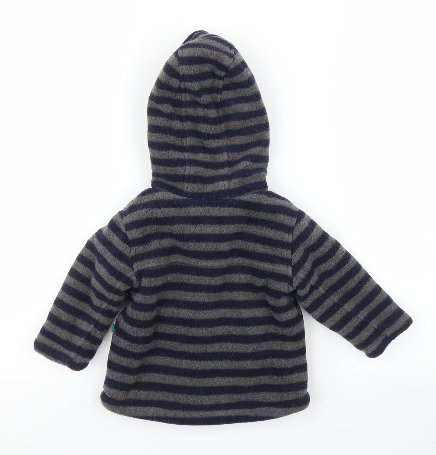Debenhams Boys Blue Striped  Pea Coat Coatigan Size 6-9 Months
