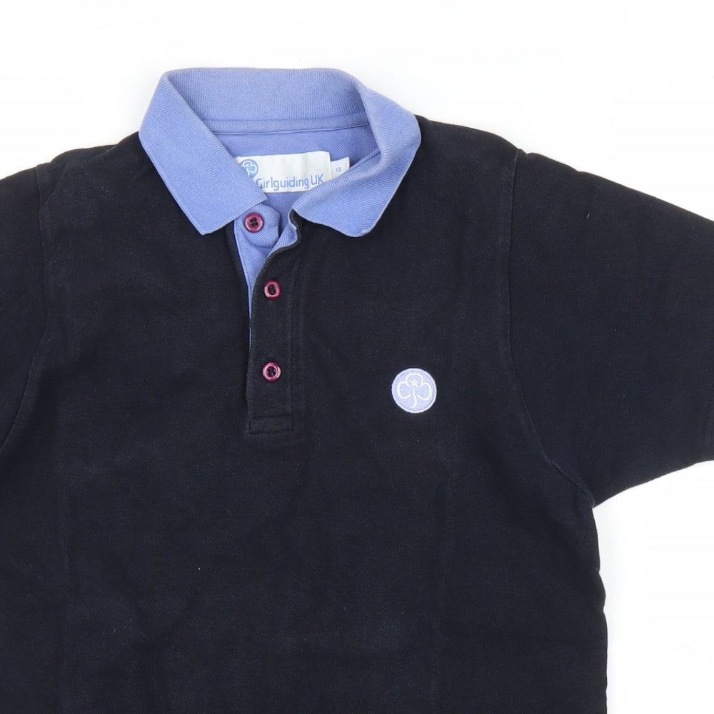 Girl Guiding Womens Blue   Basic Polo Size 12