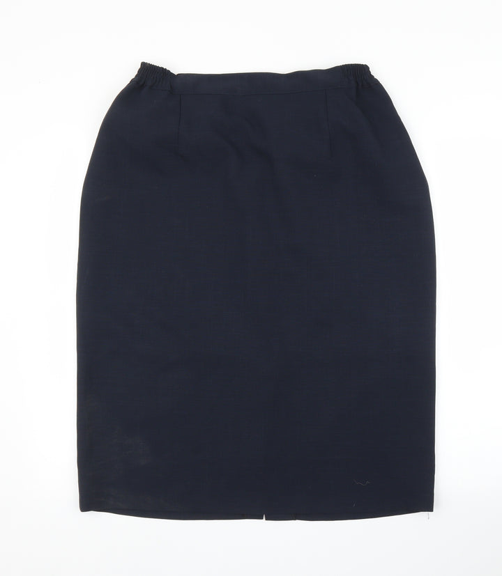 Preworn Womens Blue Straight & Pencil Skirt Size L