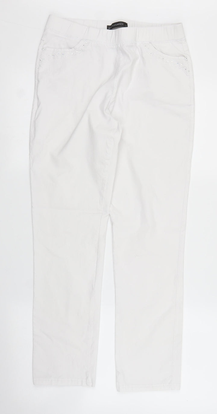 Just Elegance Womens White  Denim Jegging Jeans Size 28 in L27 in