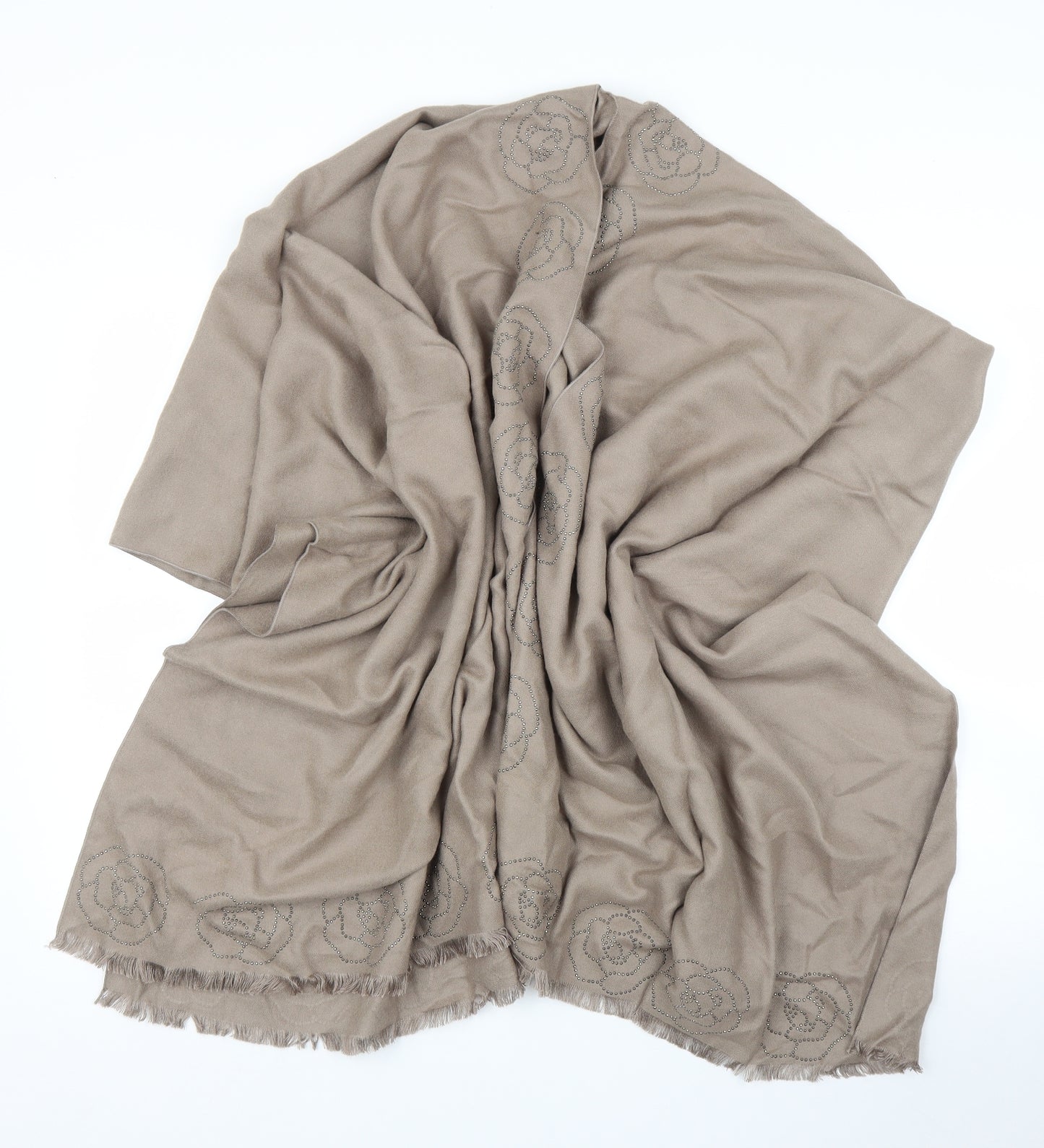 Malissa Womens Brown Floral  Cape Jumper One Size