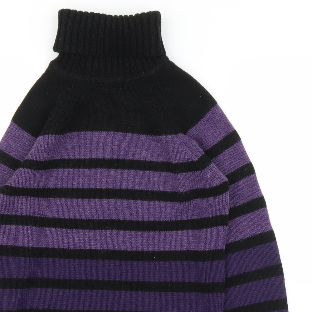 Dorothy Perkins Womens Purple Striped  Pullover Jumper Size 12