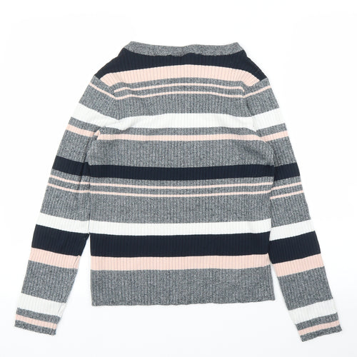 H&M Womens Pink Striped  Pullover Jumper Size L