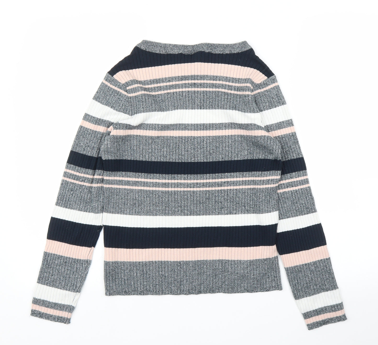 H&M Womens Pink Striped  Pullover Jumper Size L