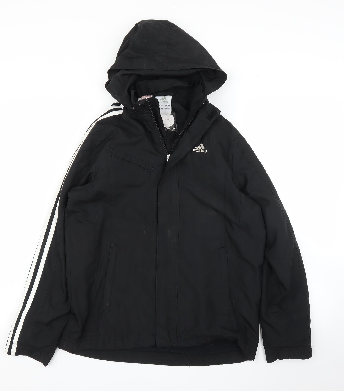 adidas Boys Black   Full Zip Hoodie Size 13 Years  - Coat