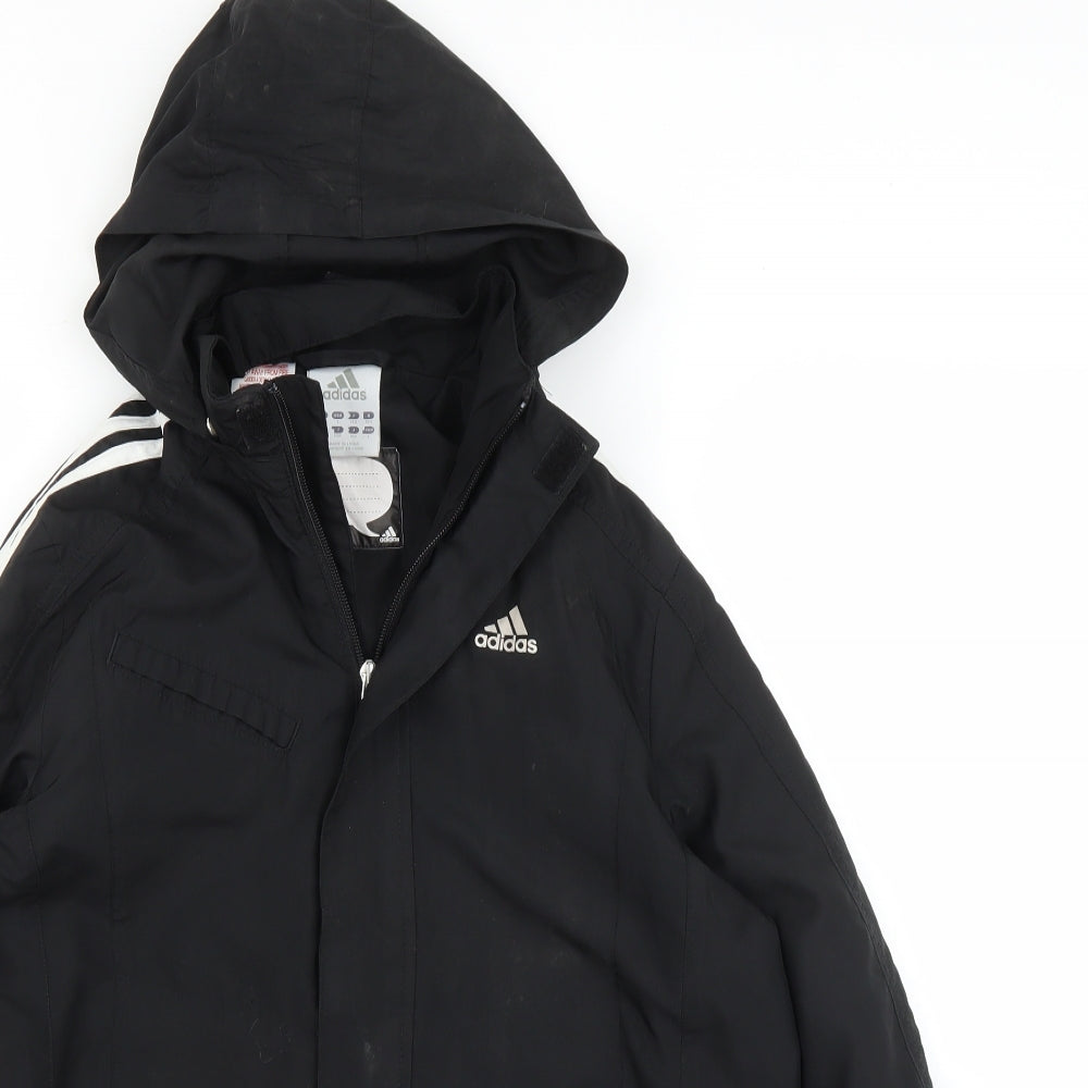 adidas Boys Black   Full Zip Hoodie Size 13 Years  - Coat