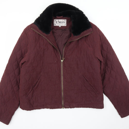 Emos Womens Purple   Quilted Coat Size M