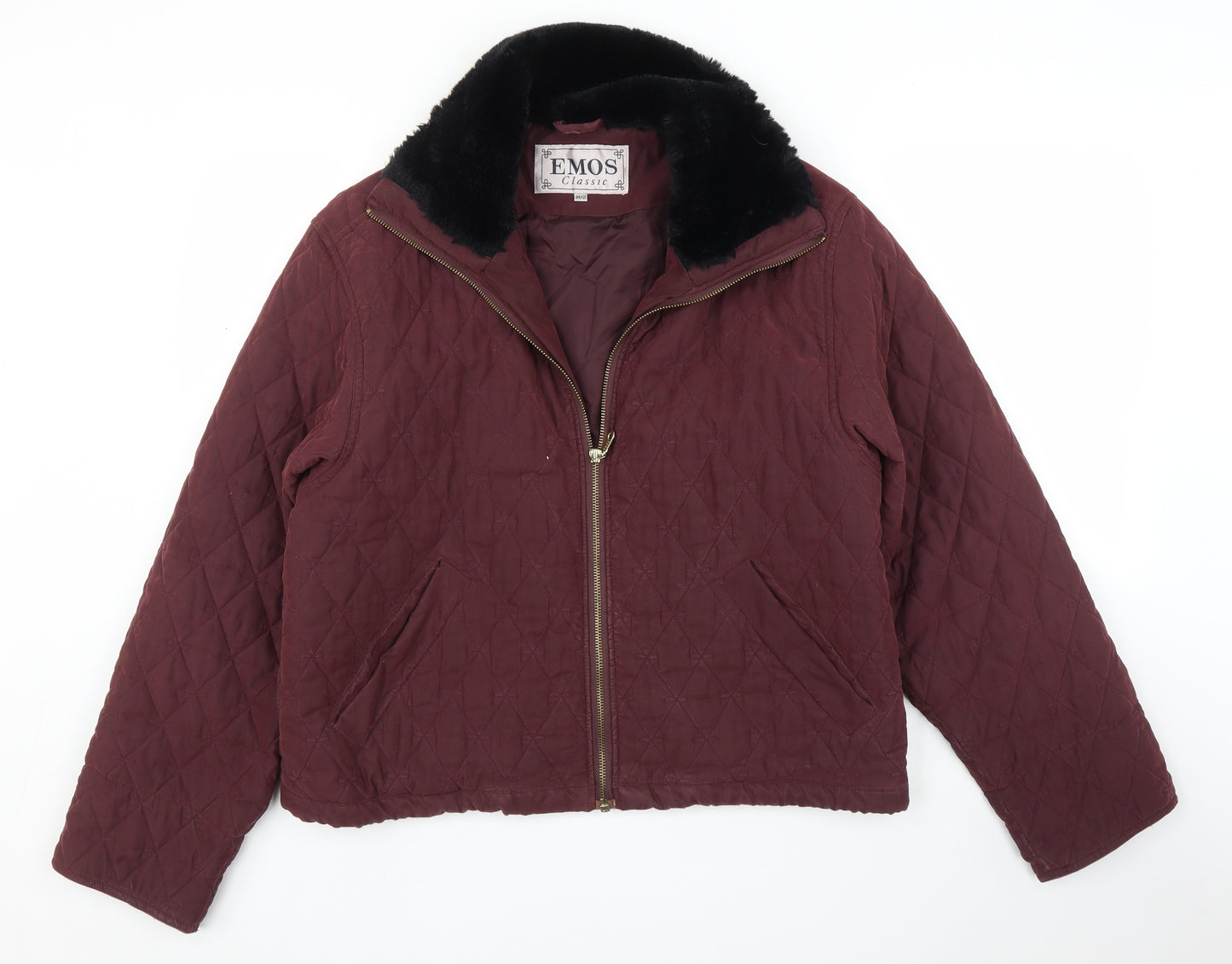 Emos Womens Purple   Quilted Coat Size M