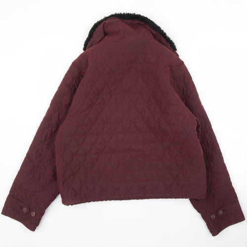 Emos Womens Purple   Quilted Coat Size M