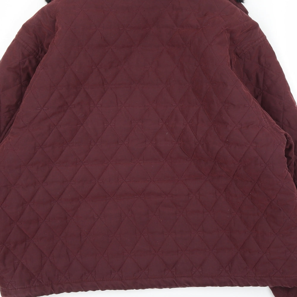 Emos Womens Purple   Quilted Coat Size M