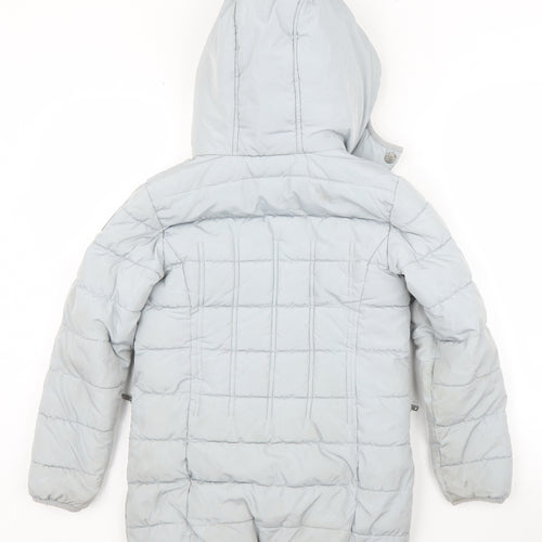 NEXT Girls Grey   Puffer Jacket Coat Size 9 Years