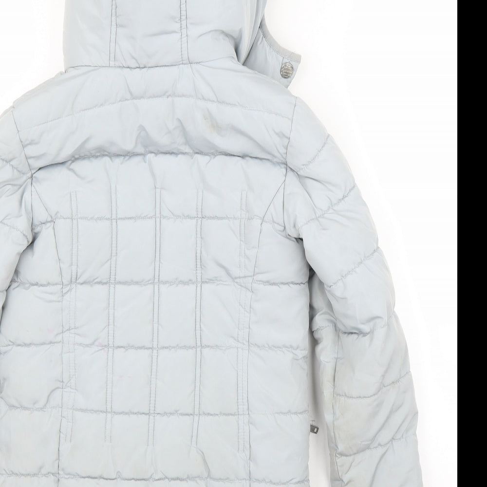 NEXT Girls Grey   Puffer Jacket Coat Size 9 Years