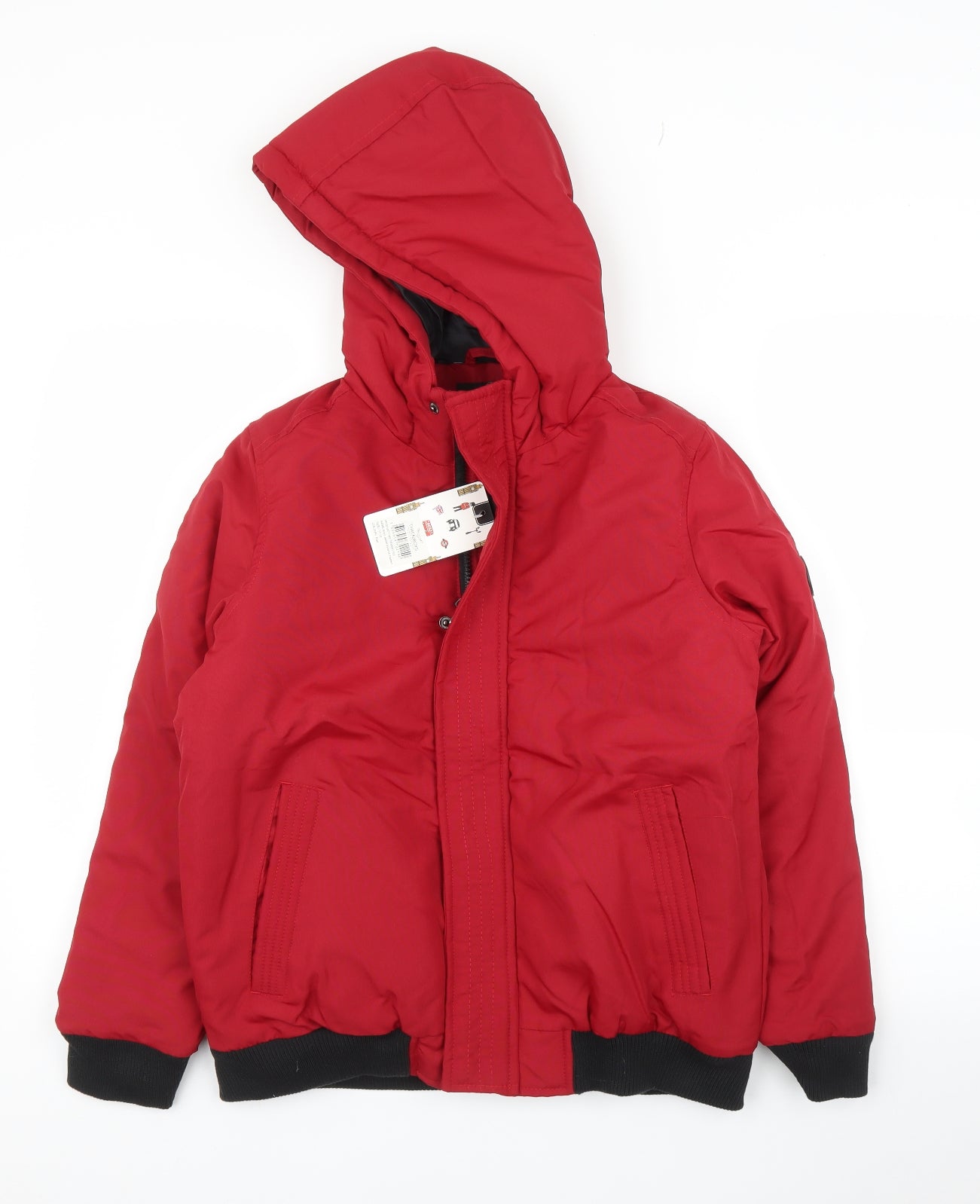 Threadboys Boys Red   Parka Coat Size 11 Years