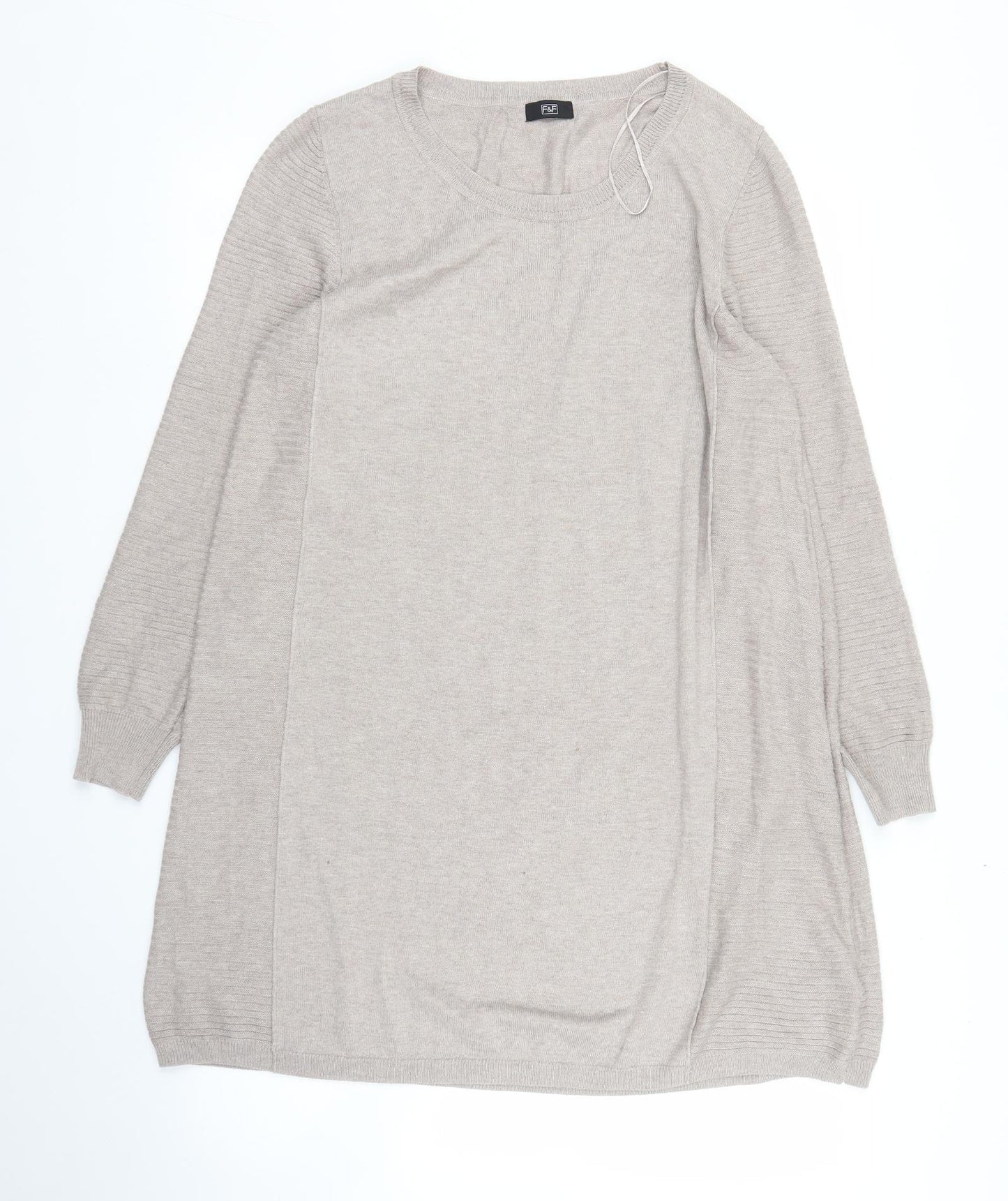 F&F Womens Beige   Tunic Jumper Size 18