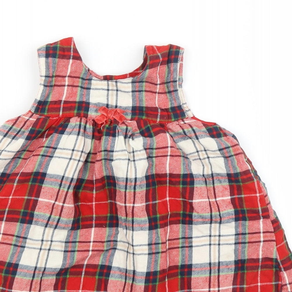 Nutmeg Girls Red Plaid  A-Line  Size 12-18 Months