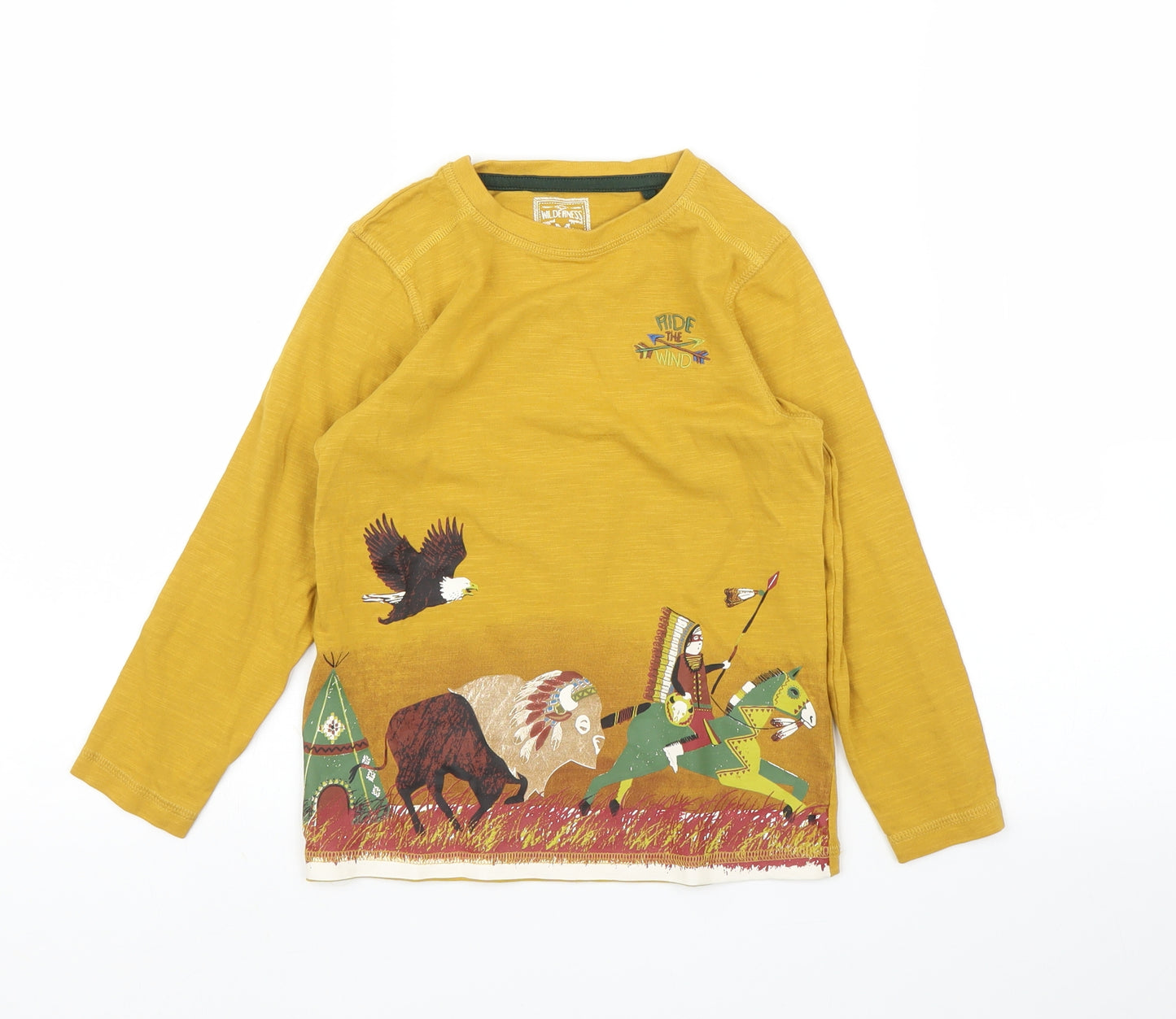 TU Boys Yellow   Basic T-Shirt Size 4 Years