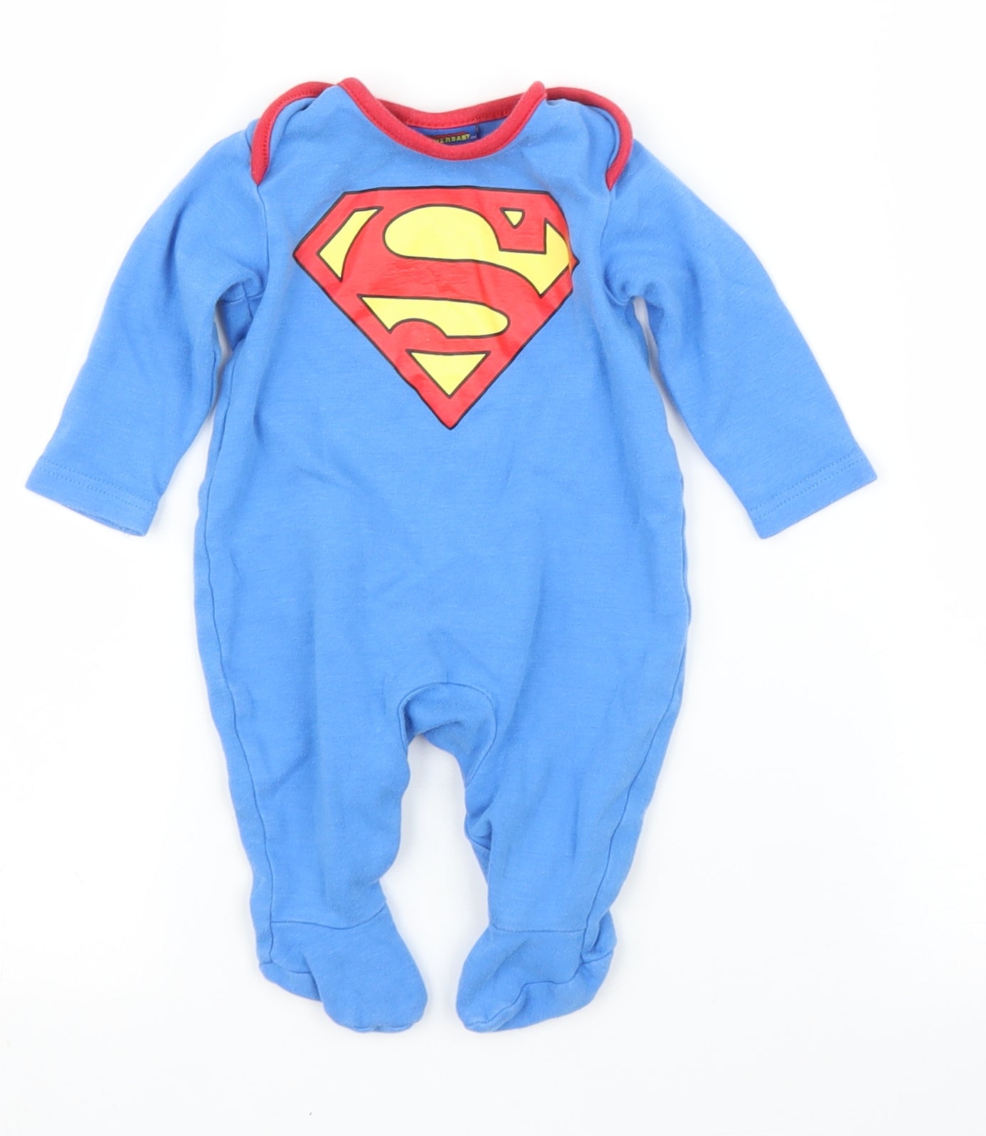 DC Comics Baby Blue   Babygrow One-Piece Size 0-3 Months  - Superman