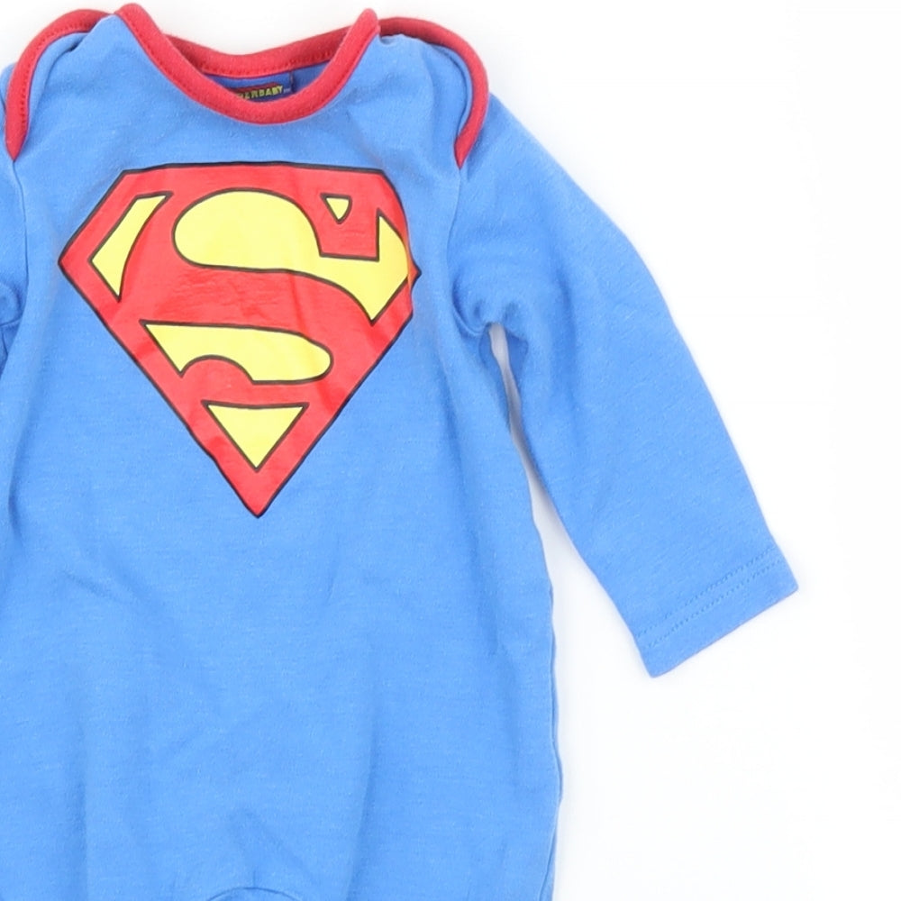 DC Comics Baby Blue   Babygrow One-Piece Size 0-3 Months  - Superman