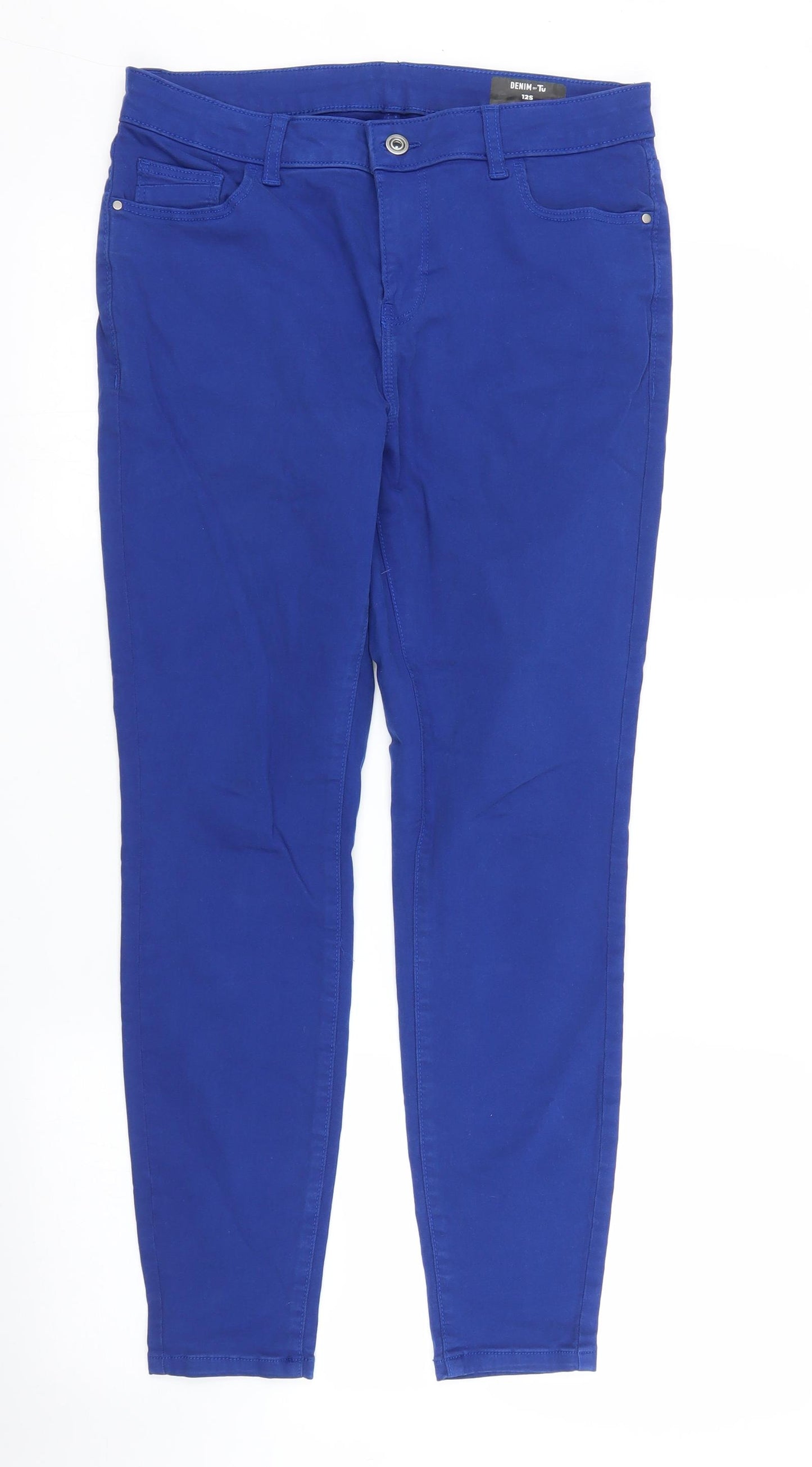 TU Womens Blue  Denim Skinny Jeans Size 12 L26 in