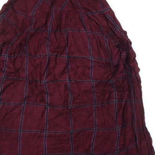 New Look Womens Purple Plaid  Basic Button-Up Size 10