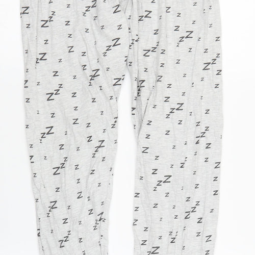 New Look Girls Grey Solid  Capri Pyjama Pants Size M