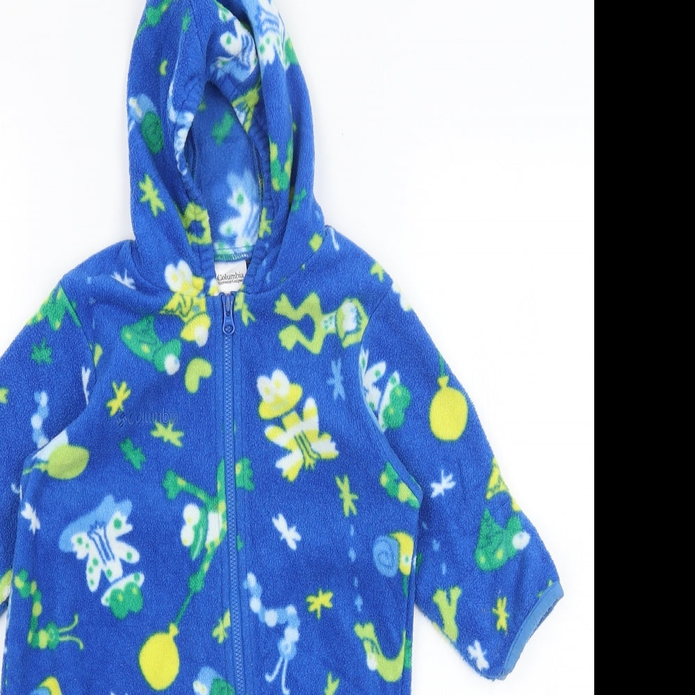 Columbia Baby Blue   Babygrow One-Piece Size 12 Months  - Frogs