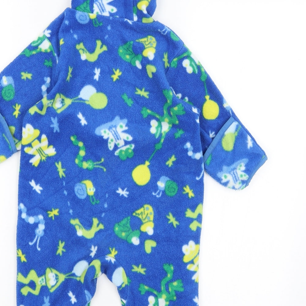 Columbia Baby Blue   Babygrow One-Piece Size 12 Months  - Frogs